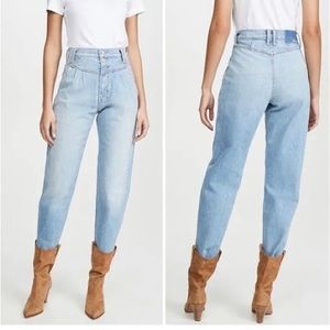 Mother Superior pleated popular peg denim jeans in intoxicated